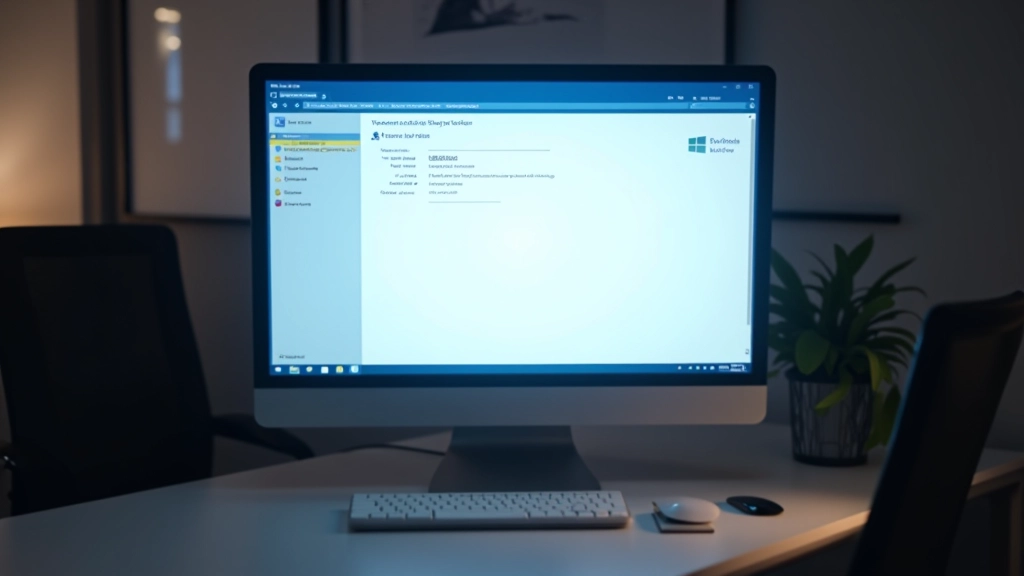 Monitor del computer acceso che visualizza il pannello di controllo di Windows con icone colorate