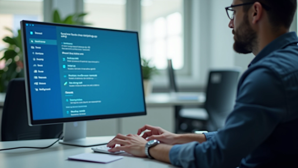 Persona che lavora al computer con lo schermo che mostra le impostazioni di Windows per il controllo degli aggiornamenti e dei riavvii