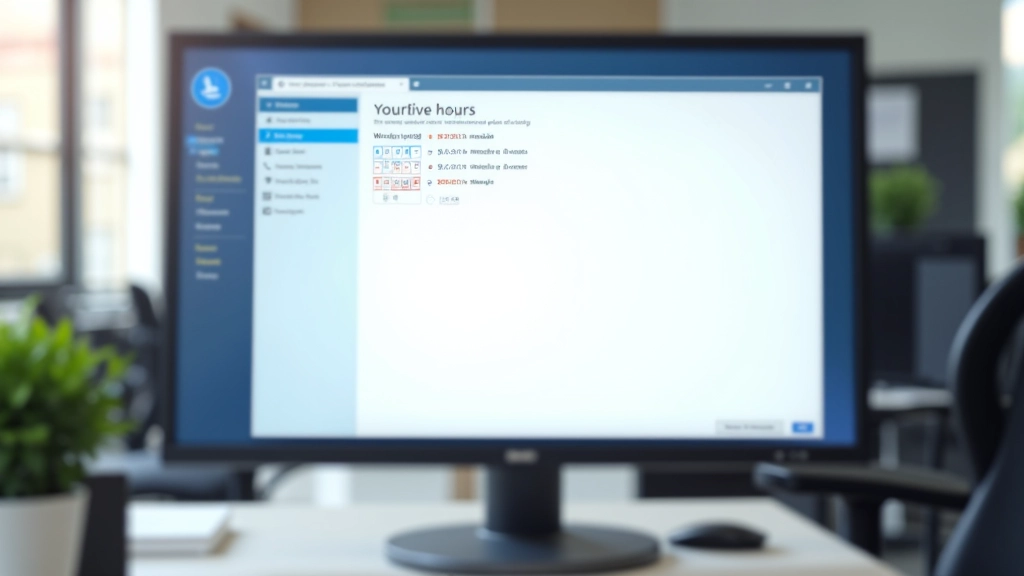 Schermo del computer che mostra il calendario con le ore attive marcate in evidenza